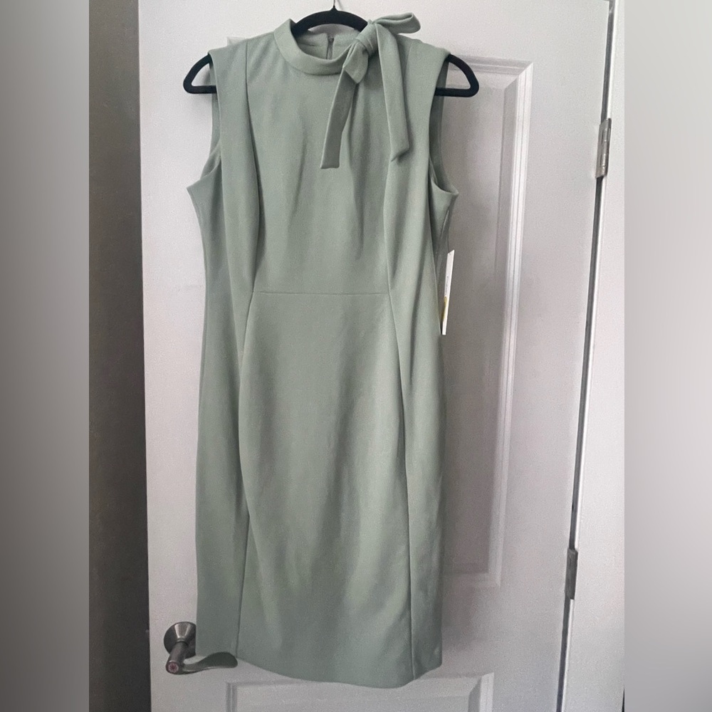 Calvin Klein Mint-Green Sheath Midi Dress- NWT